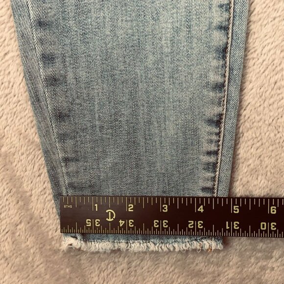 Guess Women's Jeans Size 29 Skinny Frayed Hem Ankle Casual Blue Denim Light Wash - Picture 4 of 13